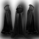 Halloween Cloak Costumes Wizard Cloak For Children Hooded Capes Mantle Black Party Decoration