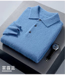 Men's Short Polo Neck Mink Cashmere Sweater