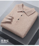 Men's Short Polo Neck Mink Cashmere Sweater