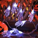 Halloween Decoration Hand Light String Party Skeleton Hand Skeleton Small Colored Light For Home
