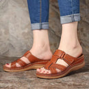 Vintage Wedge Platform Slip-On Ladies Sandals