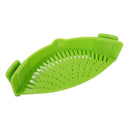 Silicone Clip-on Pot Pan Bowl Funnel Oil Strainer Creative Rice Washing