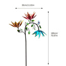 The Latest Explosion Sunflower Butterfly Colorful Metal Windmill