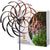 Solar Wind Spinner Improved 360 Degrees Swivel Warm White LED Lighting Glass Ball with Vertical Metal Sculpture Stake