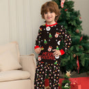 Xmas Family Matching Pajamas Set Christmas Tree Santa Deer Print Adult Kids Pjs