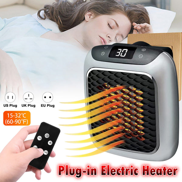 Electric Wall Heater Mini Portable Plug-in Personal Space Warmer for Indoor Camp