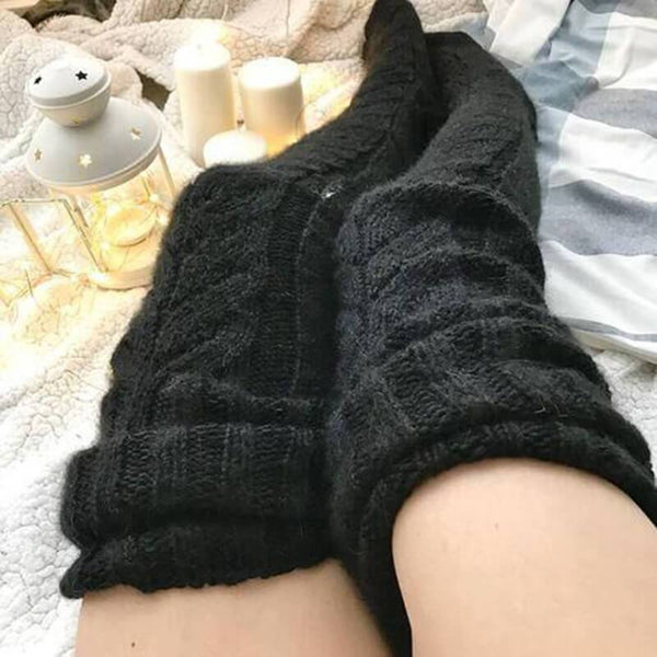 Winter Promotion Knitted Thigh High Socks
