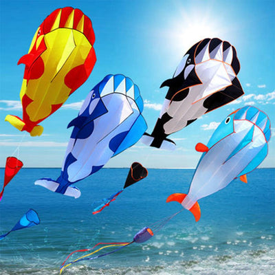 3D Soft kite Whale Dolphin Frameless Flying Kite Outdoor Sports Toy