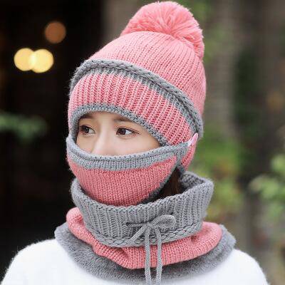 3PCS Womens Winter Scarf Set