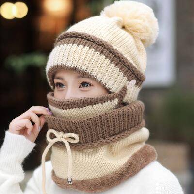 3PCS Womens Winter Scarf Set