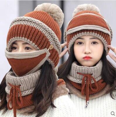 3PCS Womens Winter Scarf Set