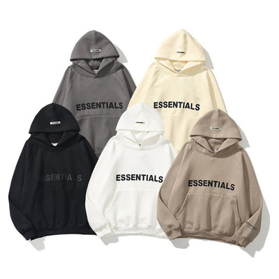 Essentials Hoodie Sweatshirt Reflective Letter Print Sweatshirt