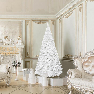 Artificial Hinged Pine Snow-flocked Christmas Tree with Metal Stand