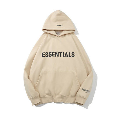 Essentials Hoodie Sweatshirt Reflective Letter Print Sweatshirt