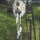 Angelic Feathers Stained Glass Wind Chimes - Handmade Glass Angel Wings