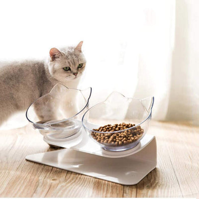 Anti-vomiting orthopaedic cat bowl