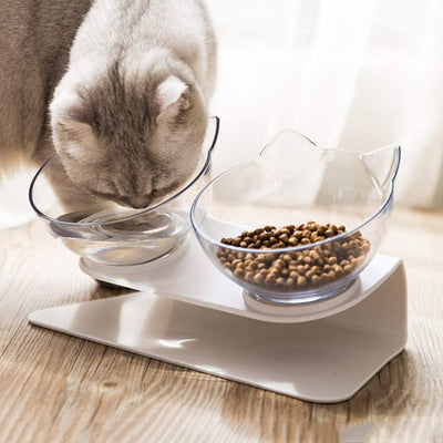 Anti-vomiting orthopaedic cat bowl