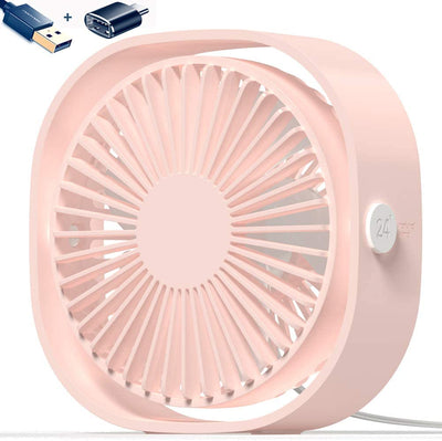 USB Desk Fan, USB Power Desktop Fan Ultra-Quiet Third Gear Speed 4inch Portable Mini Fan