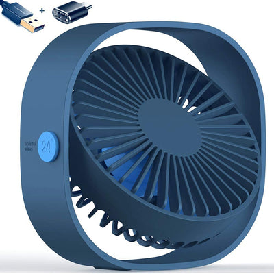 USB Desk Fan, USB Power Desktop Fan Ultra-Quiet Third Gear Speed 4inch Portable Mini Fan