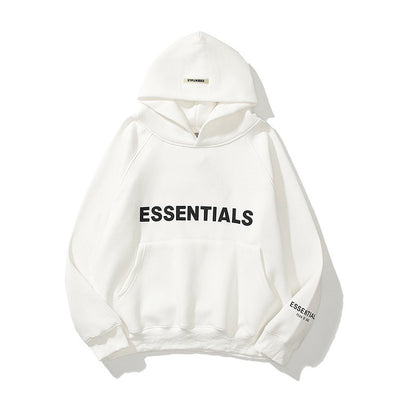 Essentials Hoodie Sweatshirt Reflective Letter Print Sweatshirt