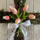 Easter Cross for Front Door,April Holiday Liliaceous Wreath Attachment for Spring Home Decoration Ideas Supplies