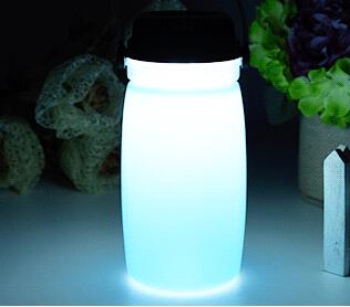 Tanbaby Portable Solar Silicone Lantern Bottle Light USB Rechargeable LED Night Light Outdoor Waterproof Camping Hiking Lamp