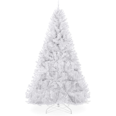 Artificial Hinged Pine Snow-flocked Christmas Tree with Metal Stand