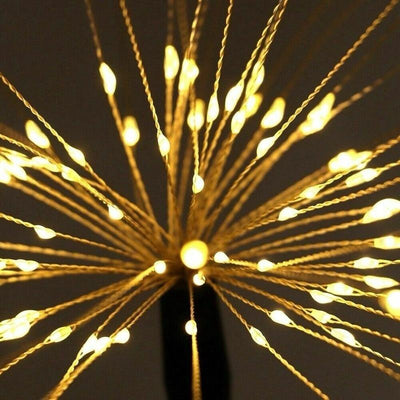 Solar Light Outdoor Grass Globe Dandelion Waterproof Flash String Lights Lawn Firework Lamp Garden Christmas Decor