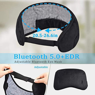 Wireless Bluetooth 5.0 Earphones Sleeping Eye Mask Music Player Sports Headband Travel Headset Speakers Built-in Speakers Mic