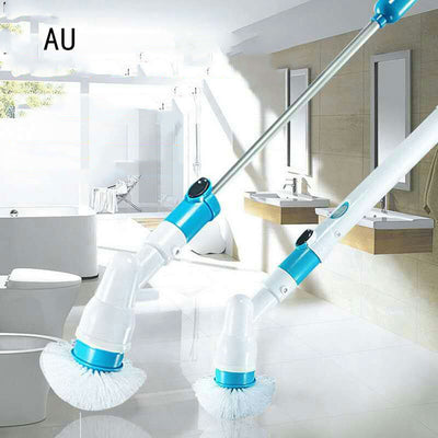 Wireless Rechargeable Electric Cleaning Brush Long Handle Automatically Rotates