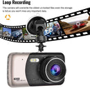 Dash Camera For Cars Front And Rear, Dashboard Camera 170°Wide Angle Car DVR with 4'' LCD Screen