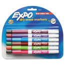 EXPO Low-Odor Dry-Erase Marker, Fine Bullet Tip, Assorted Colors, 12-Set