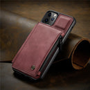 Leather Wallet Case for iPhone 12 Mini 12 11 Pro Plus Zipper Purse Wallet