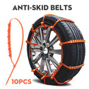 Universal Emergency Anti-Skid Snow Chain Zip Tie Kit (Set of 10)