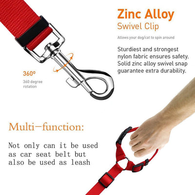 Adjustable Car Seat Belt Harness Leash Puppy Seat-belt Travel Clip Strap Leads