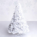 Artificial Hinged Pine Snow-flocked Christmas Tree with Metal Stand