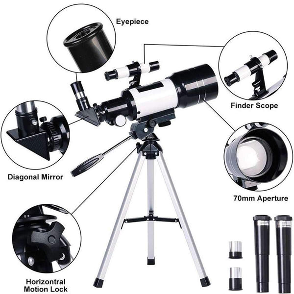 Professional HD 150X Space Astronomical Stellina Telescope with Tripod & Bag