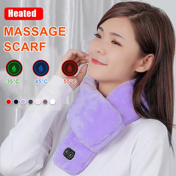 Plush Heated Massage Winter Collar USB Scarf