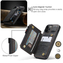 Leather Wallet Case for iPhone 12 Mini 12 11 Pro Plus Zipper Purse Wallet