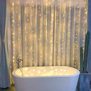 10ft Warm White 300 LED Icicle Curtain Fairy String Lights with 8 Modes