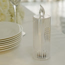 3 Pack | 6" Warm White Clear LED Acrylic Diamond Flameless Candle Lamps, Battery Operated Pillar Night Light