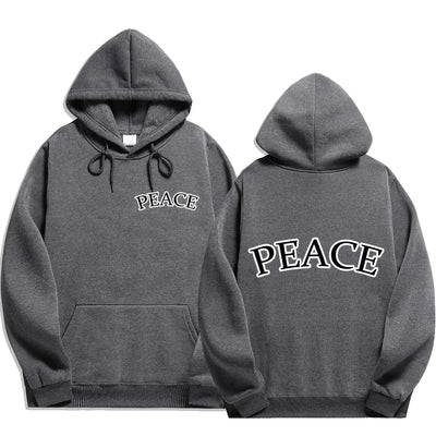 PEACE Printing Autumn And Winter Hoodie Sweater