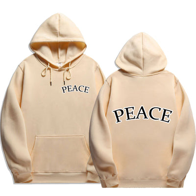 PEACE Printing Autumn And Winter Hoodie Sweater