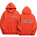 PEACE Printing Autumn And Winter Hoodie Sweater