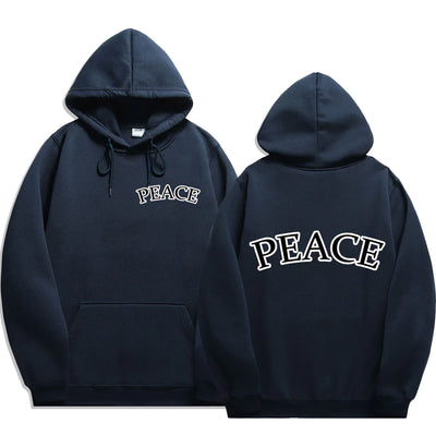 PEACE Printing Autumn And Winter Hoodie Sweater