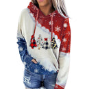 Christmas Hooded Printed Sweatshirt With Pockets