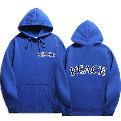 PEACE Printing Autumn And Winter Hoodie Sweater