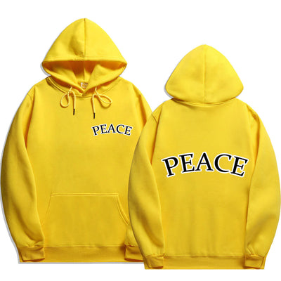 PEACE Printing Autumn And Winter Hoodie Sweater