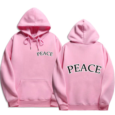 PEACE Printing Autumn And Winter Hoodie Sweater