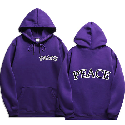 PEACE Printing Autumn And Winter Hoodie Sweater